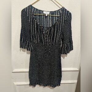 Patrons of Peace Navy Floral Top